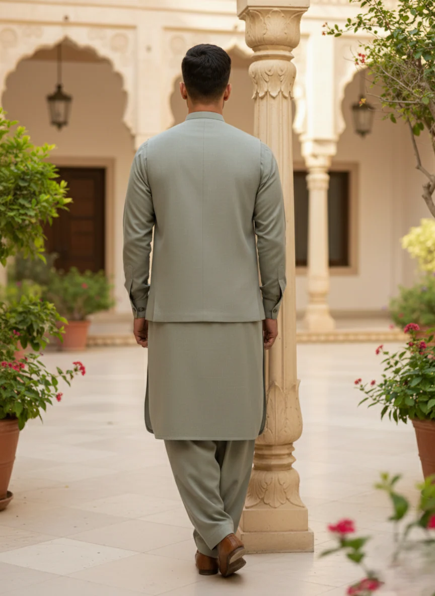 (3 Piece) - Sage Mist Heritage Suit - Image 4