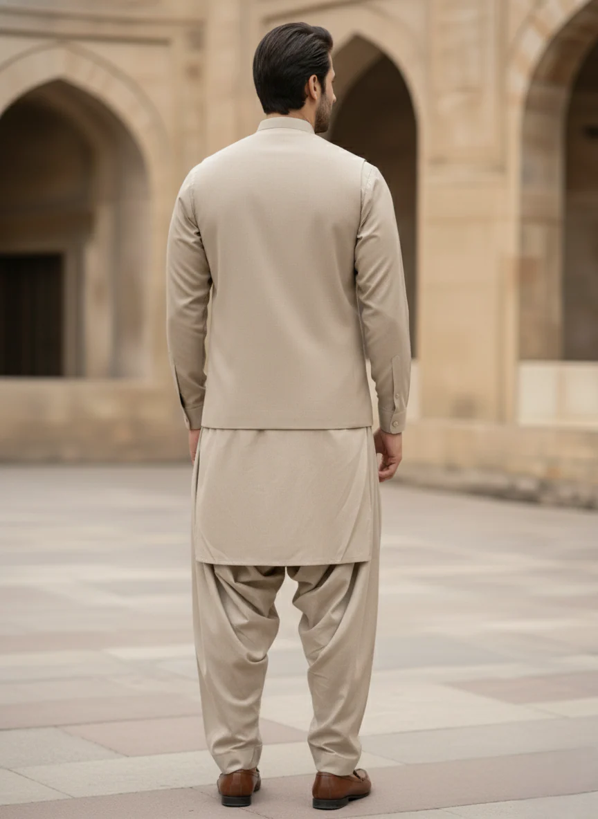 (3 Piece) - Sahara Beige Prestige Suit - Image 5